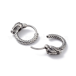 304 Stainless Steel Dragon Hoop Earrings for Men Women&nbsp;EJEW-F312-05AS