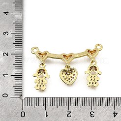 Brass Micro Pave Cubic Zirconia Pendants&nbsp;KK-Q066-15A-G