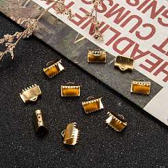 Ion Plating(IP) 304 Stainless Steel Ribbon Crimp Ends&nbsp;STAS-F075-02