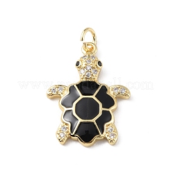 Rack Plating Brass Micro Pave Cubic Zirconia Pendants&nbsp;KK-C021-01G