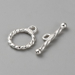 925 Sterling Silver Toggle Clasps&nbsp;STER-WH0002-05S-01