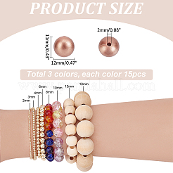 45Pcs 3 Colors Silicone Beads&nbsp;SIL-PH0001-23
