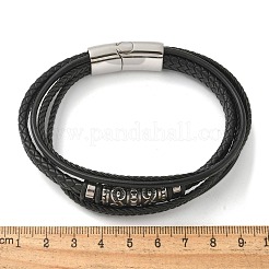 Braided Microfiber Leather Multi-strand Bracelets&nbsp;BJEW-Q010-08A