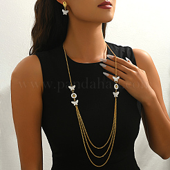 Alloy Shell Stud Earrings & Multilayer Necklaces Sets for Women&nbsp;LV7611