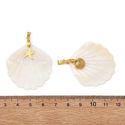Natural Freshwater Shell Carved Pendants&nbsp;PALLOY-JF05825