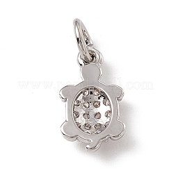 Brass Micro Pave Cubic Zirconia Charms&nbsp;ZIRC-F132-30P