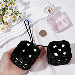 Dice Plush Cloth Pendant Decorations&nbsp;HJEW-SP0001-84C