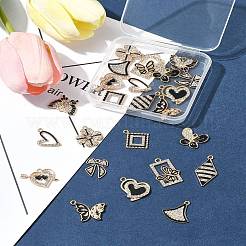 24Pcs 12 Styles Alloy Enamel Pendants&nbsp;ALRI-FS0001-05