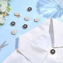 8Pcs 2 Colors Flower Alloy Resin Cufflinks&nbsp;FIND-ME0004-19