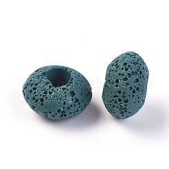 Natural Lava Rock European Beads&nbsp;X-G-I220-H14