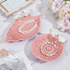 2Pcs 2 Style Ceramic Jewelry Plates&nbsp;AJEW-PH0006-43B