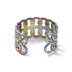 Ion Plating(IP) 304 Stainless Steel Infinity Open Cuff Ring&nbsp;STAS-E168-08M