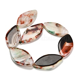 Dyed Natural Fire Crackle Agate Beads Strands&nbsp;G-G203-07