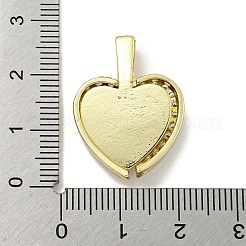 Rack Plating Brass Micro Pave Clear Cubic Zirconia Pendants&nbsp;KK-E114-06G