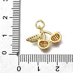 Brass Micro Pave Clear Cubic Zirconia Pendants&nbsp;ZIRC-I070-114G