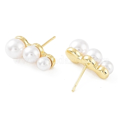 Rack Plating Brass Stud Earrings for Women&nbsp;KK-Z038-12G