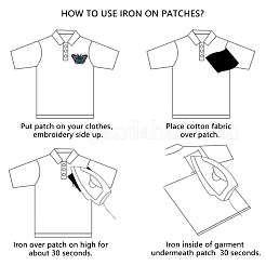 Jean Cloth Iron On Patches&nbsp;DIY-WH0143-24