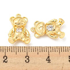 Brass Micro Pave Cubic Zirconia Pendants&nbsp;KK-Q809-18G