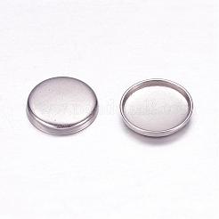 Tarnish Resistant 304 Stainless Steel Plain Edge Bezel Cups&nbsp;STAS-F117-49P