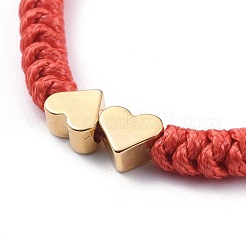 Unisex Adjustable Korean Waxed Polyester Cord Braided Bead Bracelets&nbsp;BJEW-JB04671-02