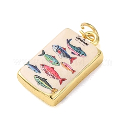 Printed Brass Pendants&nbsp;KK-CBA8989-02C