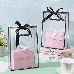 24Pcs Rectangle PVC Gift Bags with Hole Handle for Candy&nbsp;ABAG-BC0001-64