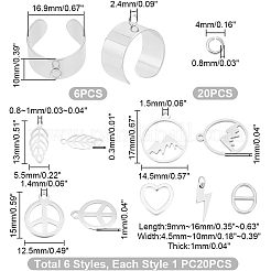 DIY Charm Cuff Ring Making Kit&nbsp;DIY-UN0003-69