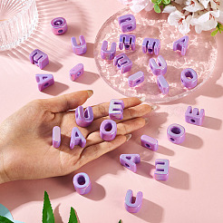 50Pcs 5 Styles UV Plating Opaque Acrylic Beads&nbsp;PACR-TA0001-31G