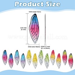 12Pcs 6 Colors Transparent Epoxy Resin Big Pendants&nbsp;RESI-FS0002-44