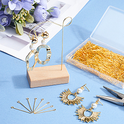 600Pcs Brass Eye Pin&nbsp;KK-SP0001-69B-G