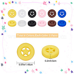 18 Pairs 6 Colors Silicone Eyeglasses Ear Grip&nbsp;FIND-GF0004-09