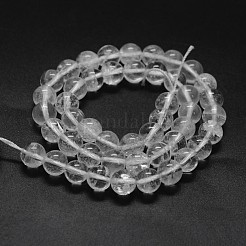 Natural Quartz Crystal Beads Strands&nbsp;X-G-F570-01-8mm
