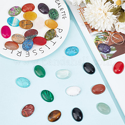 30Pcs 30 Styles Natural & Synthetic Mixed Gemstone Cabochons&nbsp;G-GO0001-24