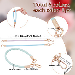 6Pcs 6 Colors PU Leather Mobile Straps&nbsp;DIY-SC0028-55