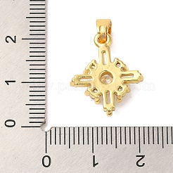Rack Plating Brass Micro Pave Cubic Zirconia Pendants&nbsp;KK-L220-011G