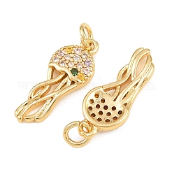 Brass Micro Pave Colorful Cubic Zirconia Pendants&nbsp;KK-Q085-03C-G02