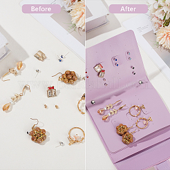 1Pc Rectangle PU Imitation Leather Earring Jewelry Rolls&nbsp;ABAG-CL0001-37A
