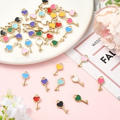 40Pcs 10 Colors Alloy Enamel Pendants&nbsp;FIND-YW0012-43