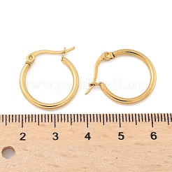 Ion Plating(IP) 304 Stainless Steel Hoop Earrings&nbsp;EJEW-N0016-11G-B