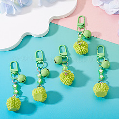 5Pcs Opaque Resin Fruit & Star Pendant Decorations&nbsp;AJEW-TADJ0001-01C