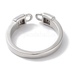 Brass Micro Pave Cubic Zirconia Cuff Rings&nbsp;RJEW-G310-04P