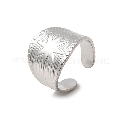304 Stainless Steel Open Cuff Rings&nbsp;RJEW-H261-09P
