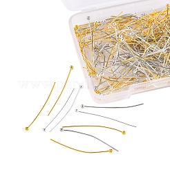 255Pcs 3 Colors Brass Ball Head pins&nbsp;KK-FS0001-07