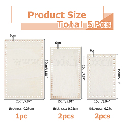 5Pcs 3 Styles Wooden Basket Bottoms&nbsp;DIY-HS0002-15