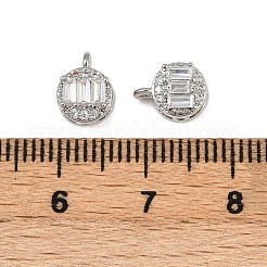Brass Micro Pave Cubic Zirconia Pendants&nbsp;KK-A257-12B-P