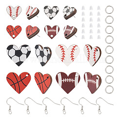 DIY Sport Theme Earring Making Kit&nbsp;DIY-TA0006-11