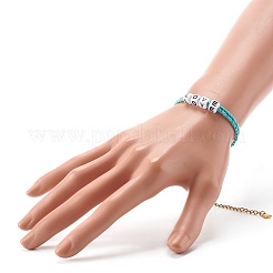 Two Loops Cotton Cord Warp Bracelets&nbsp;BJEW-JB06465-01
