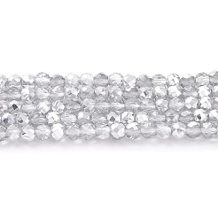 Transparent Electroplate Glass Beads Strands&nbsp;GLAA-H021-01B-HP06