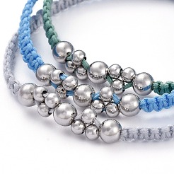 Adjustable Nylon Thread Braided Bead Bracelets Sets&nbsp;BJEW-JB05289
