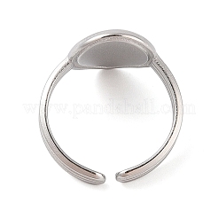Non-Tarnish 304 Stainless Steel Cuff Ring Components&nbsp;STAS-G341-01P